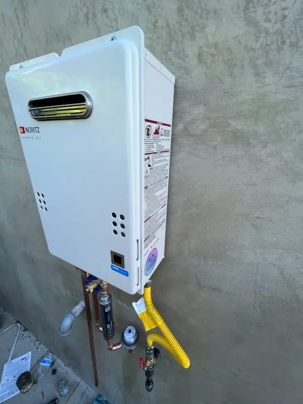 Tankless water heater installation for East Crest Estates homes